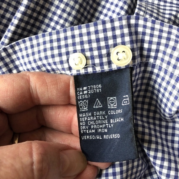 Tommy Hilfiger Short Sleeve Button Down Shirt Blue Large - Picture 3 of 6